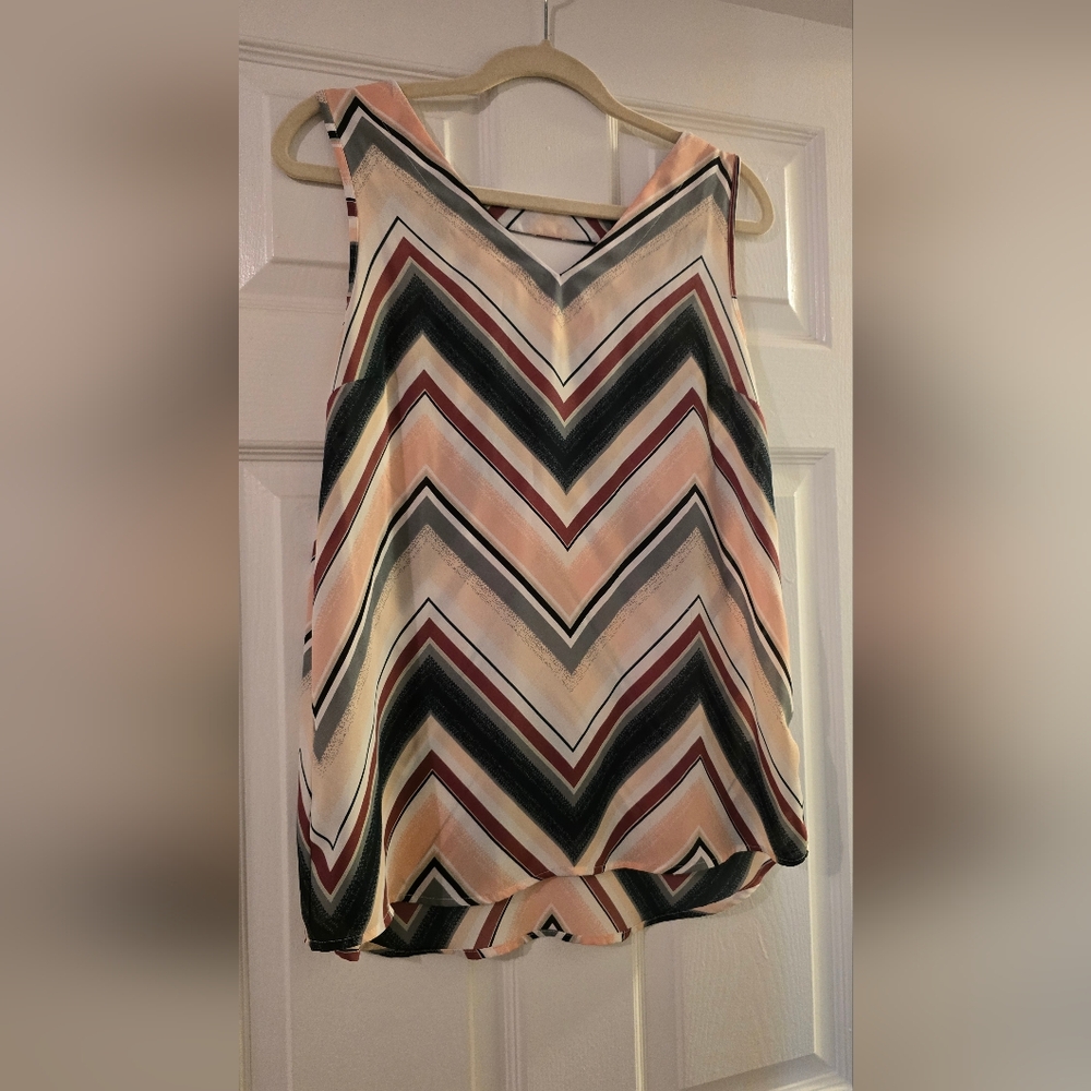 Maurices Multicolor Chevron Tank Top